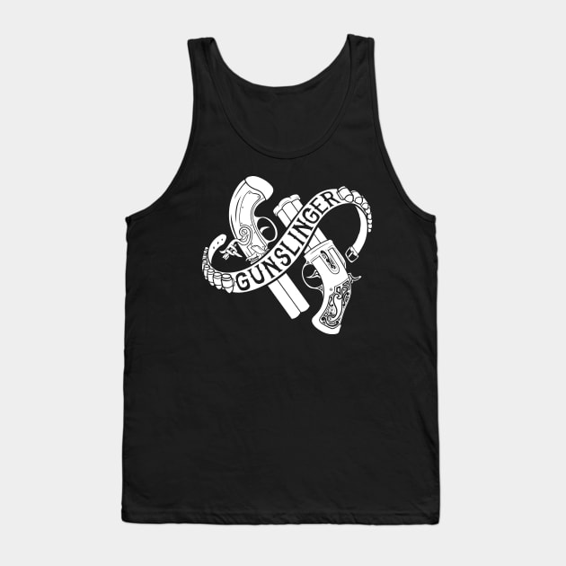 Gunslinger Class - White Design Tank Top by CliffeArts